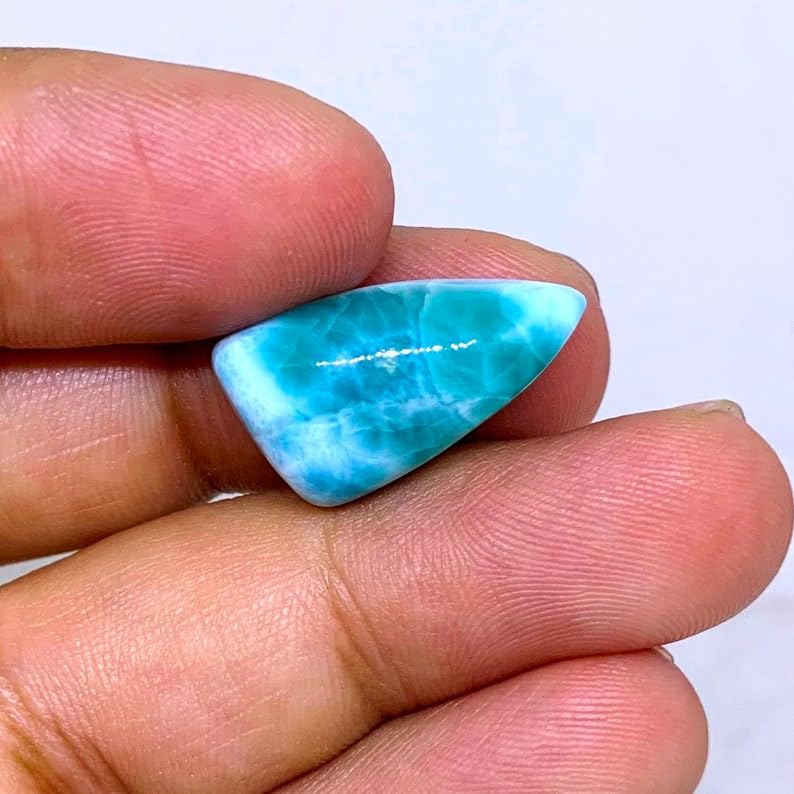 Larimar cabochon triangle 21x11x7mm pour création de bijoux DIY