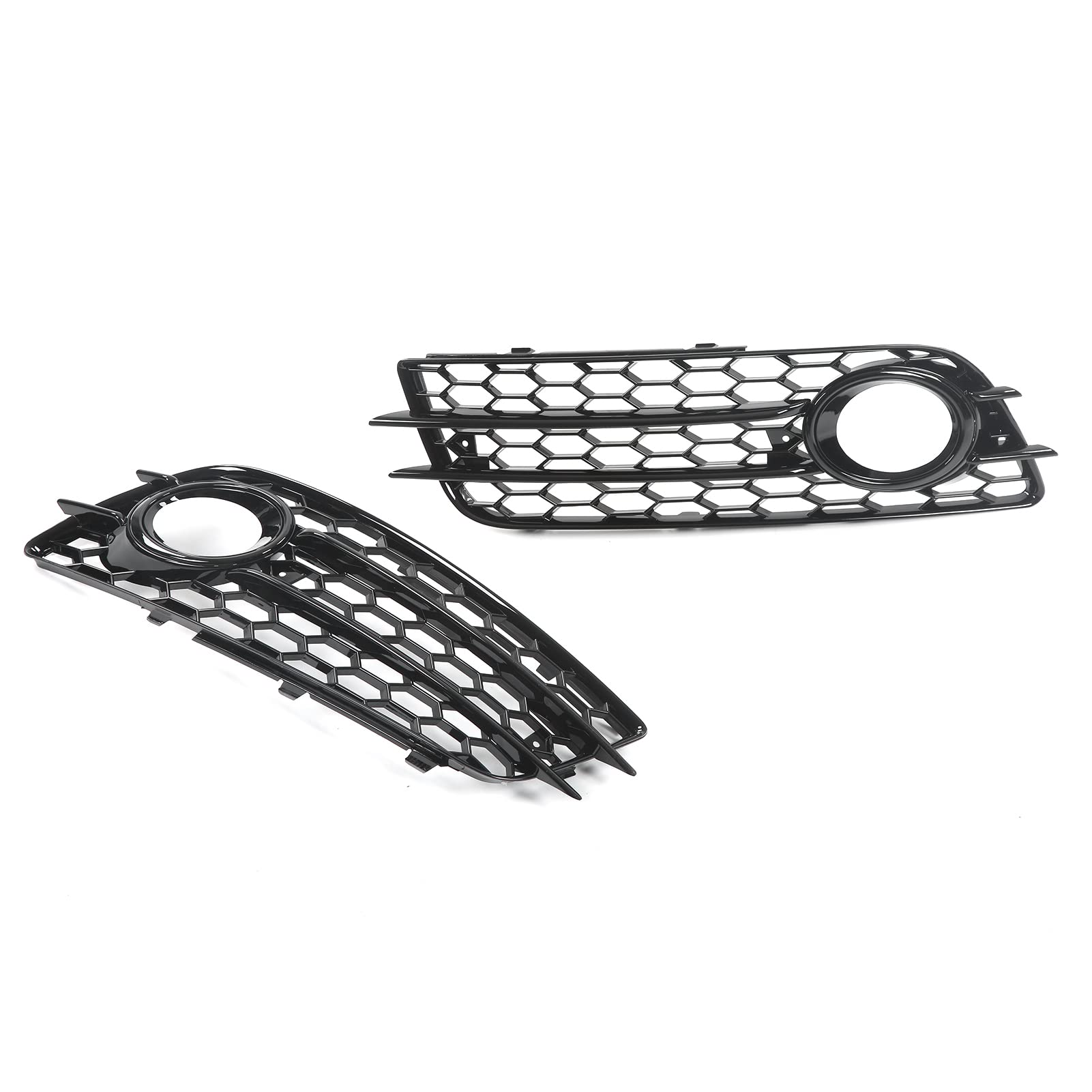 Dioche Garniture de Couverture de Calandre de Phare Antibrouillard de Pare-chocs pour B8 S4 2008-2012 | OE 8K0807681C01C | ABS | Finition Mate élégante | Installation Facile