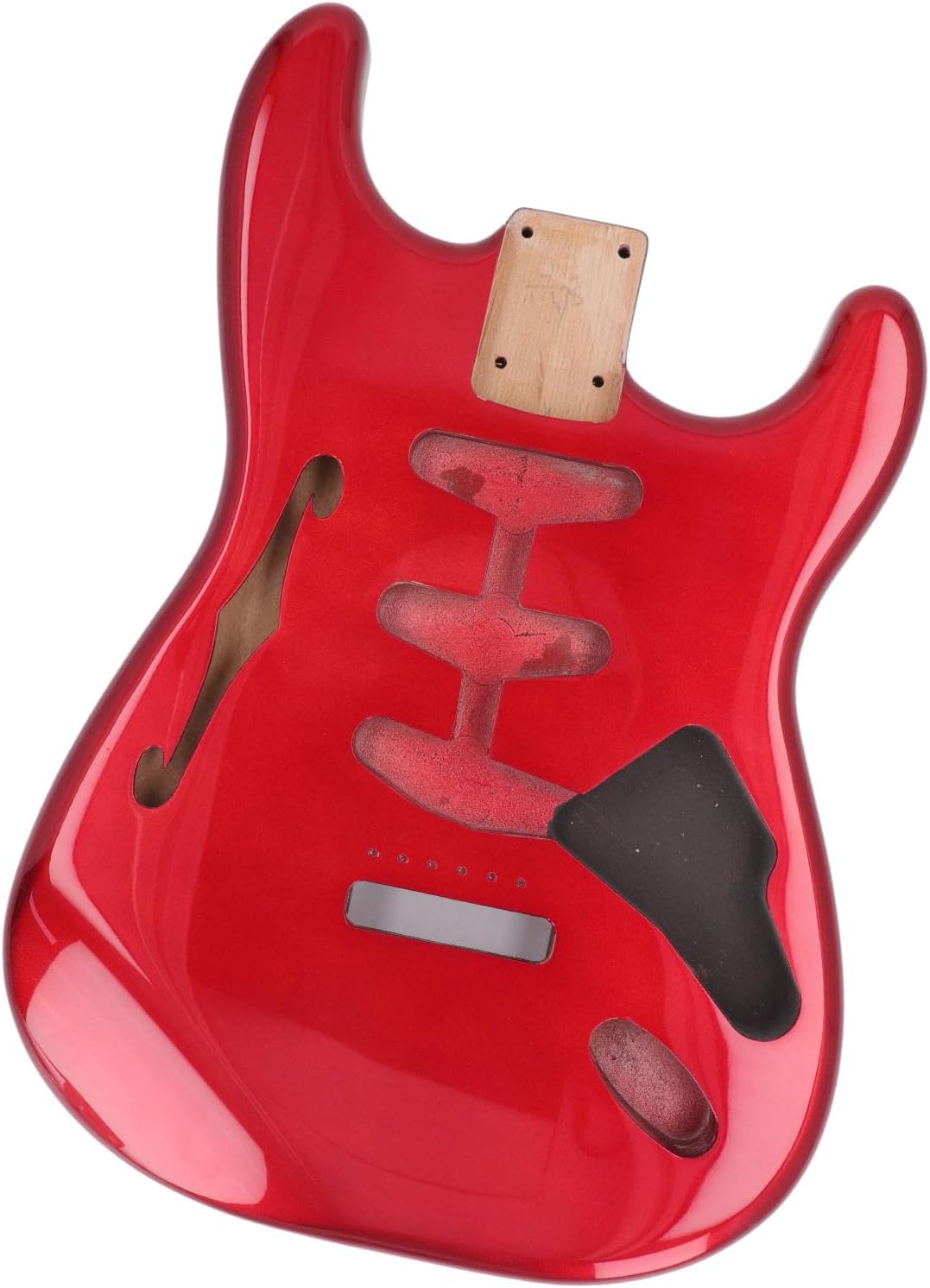 Electric Guitar Body, Solid Alder Wood Electric Guitar Body SSS Electric Guitar Body High Gloss Finish Guitar Body for ST (GSB12ST Red)
