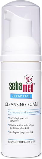 Sebamed Clear Face Cleansing Foam for Acne prone Skin | pH 5.5 I Combats pimples & blackheads | Gentle & effective deep pore cleansing |Best for men & women l Oil Free l Non…