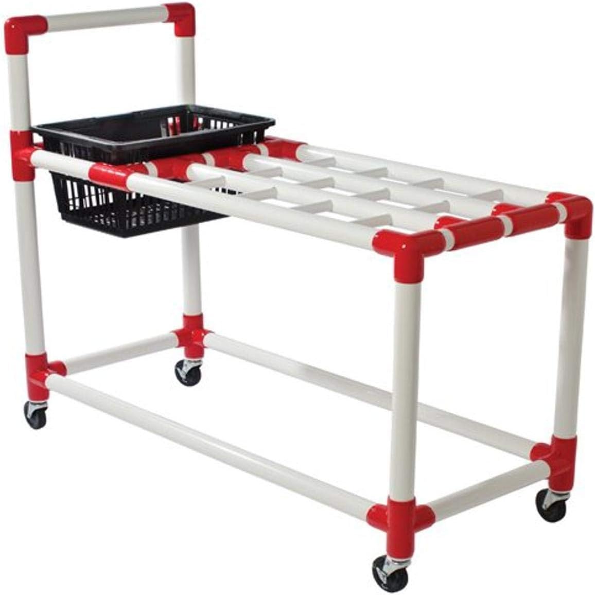 BSN Sports Racquet Cart, White