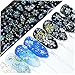 10 Feuilles De Chronométrage Holographiques Holographiques Stickers De Feuille D'ongles pour Ornement De Flocon De Neige Ornement Autocollant À Ongles Adhésifs De Transfert D'adhésif