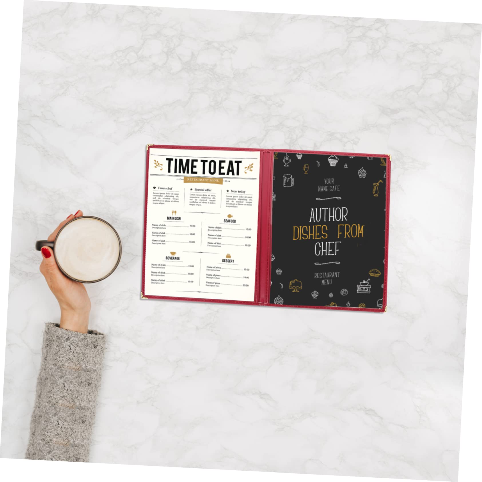 FUNOMOCYA ??? ????? Recipe Folder PVC A4 Paper Food Sleeve Protectors