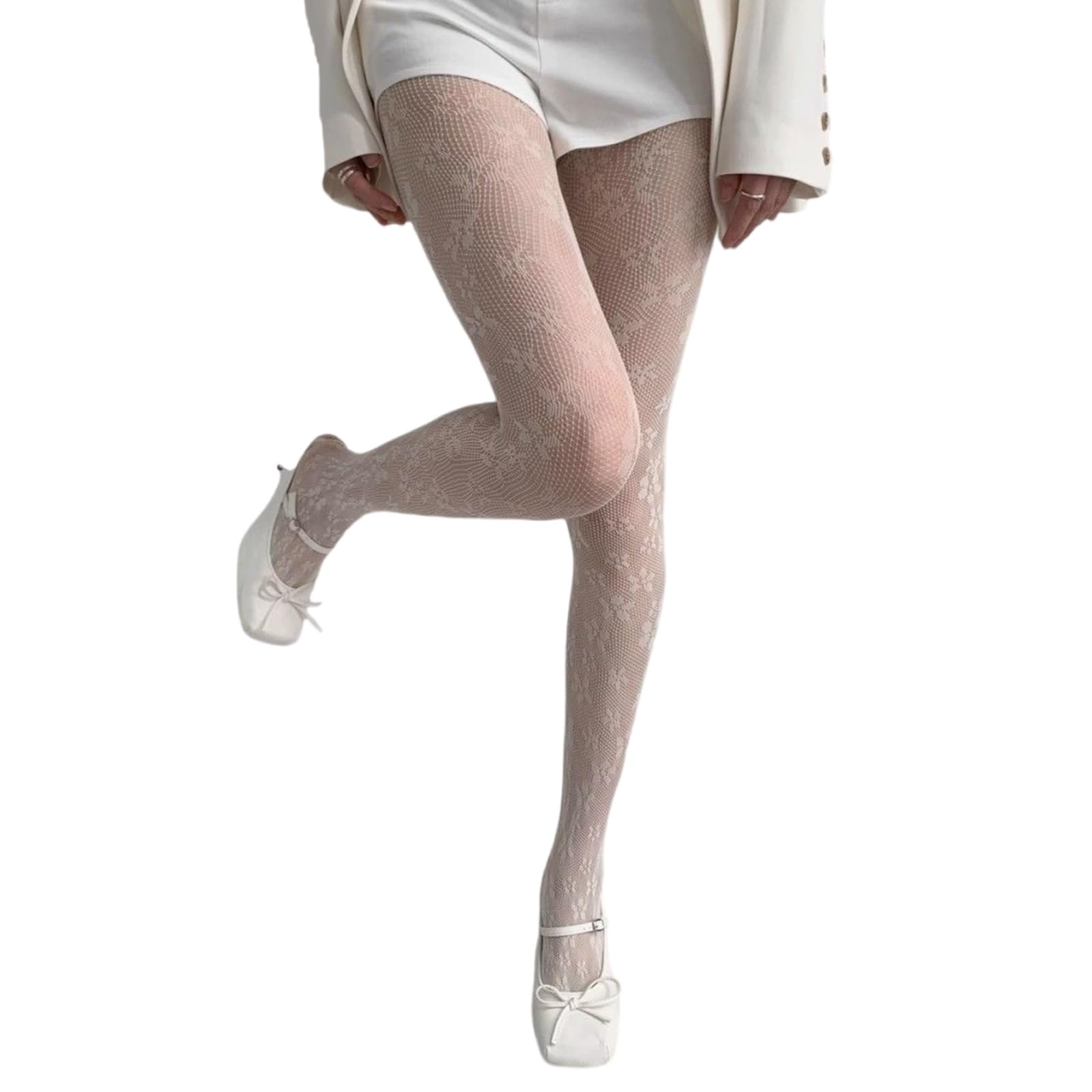 Tsophreniq Lace Patterned Tights Fishnets Stockings Pantyhose Net Stockings Pantyhose for Raves Party Club Costumes Women's Tights