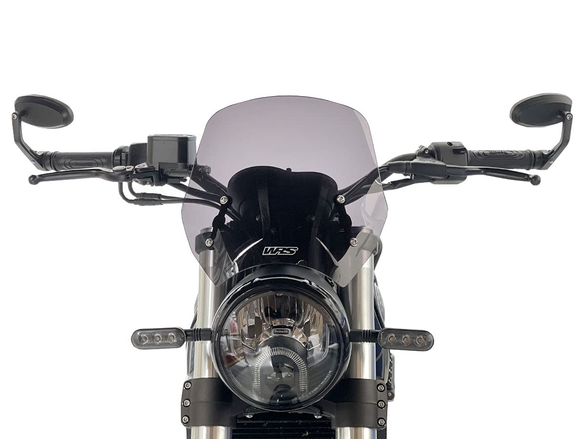 Touring Windschild Für Benelli Leoncino 500 (2017-2023) - Getönt, Aus PMMA-Plexiglas, 3 Mm Stark