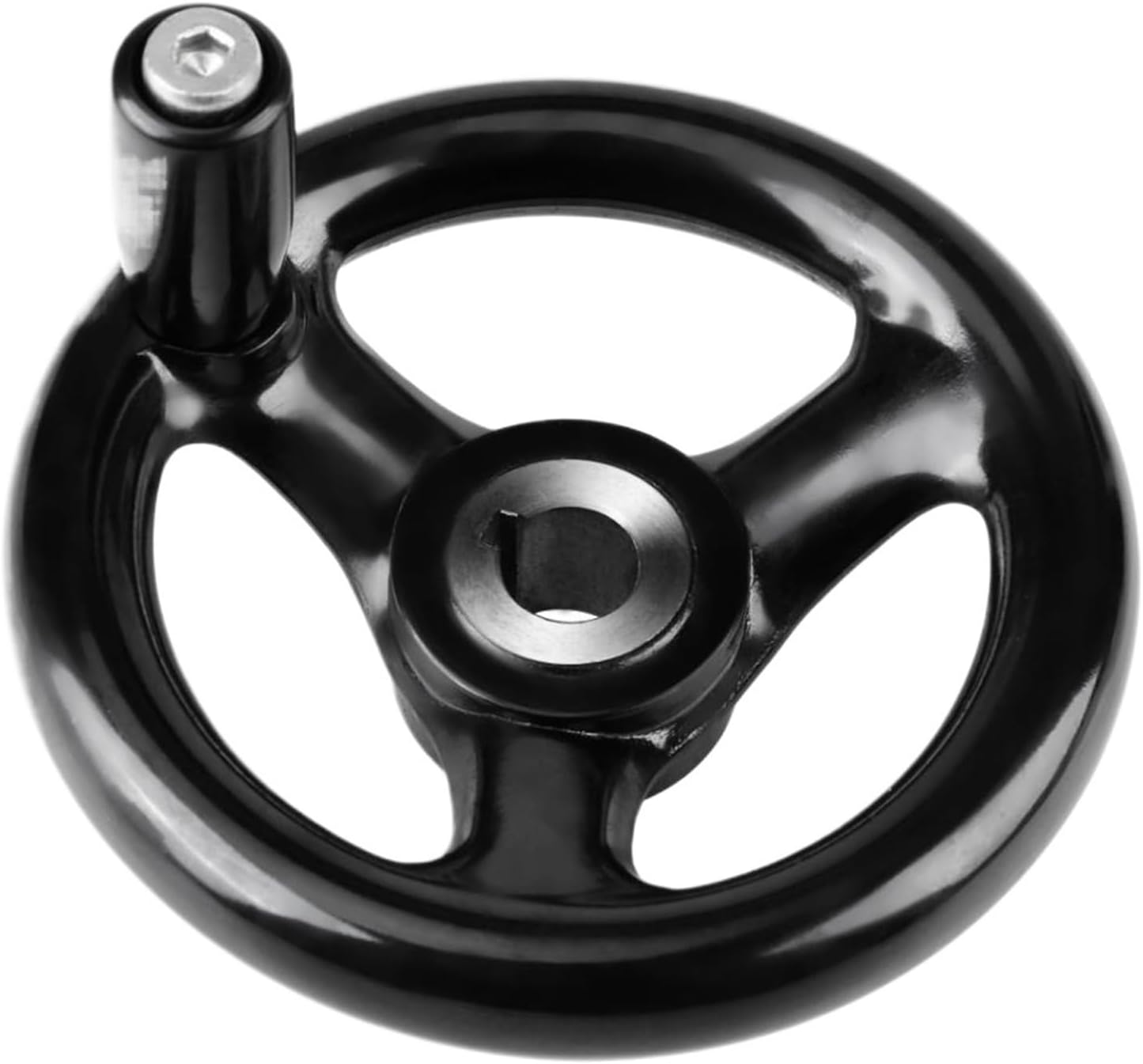 Black Hand Wheel Machine Lathe 3D Printer Spoked Hand Wheel Round Three Handwhee 18x200mm 120mm 12x125mm Tool(12x125mm)