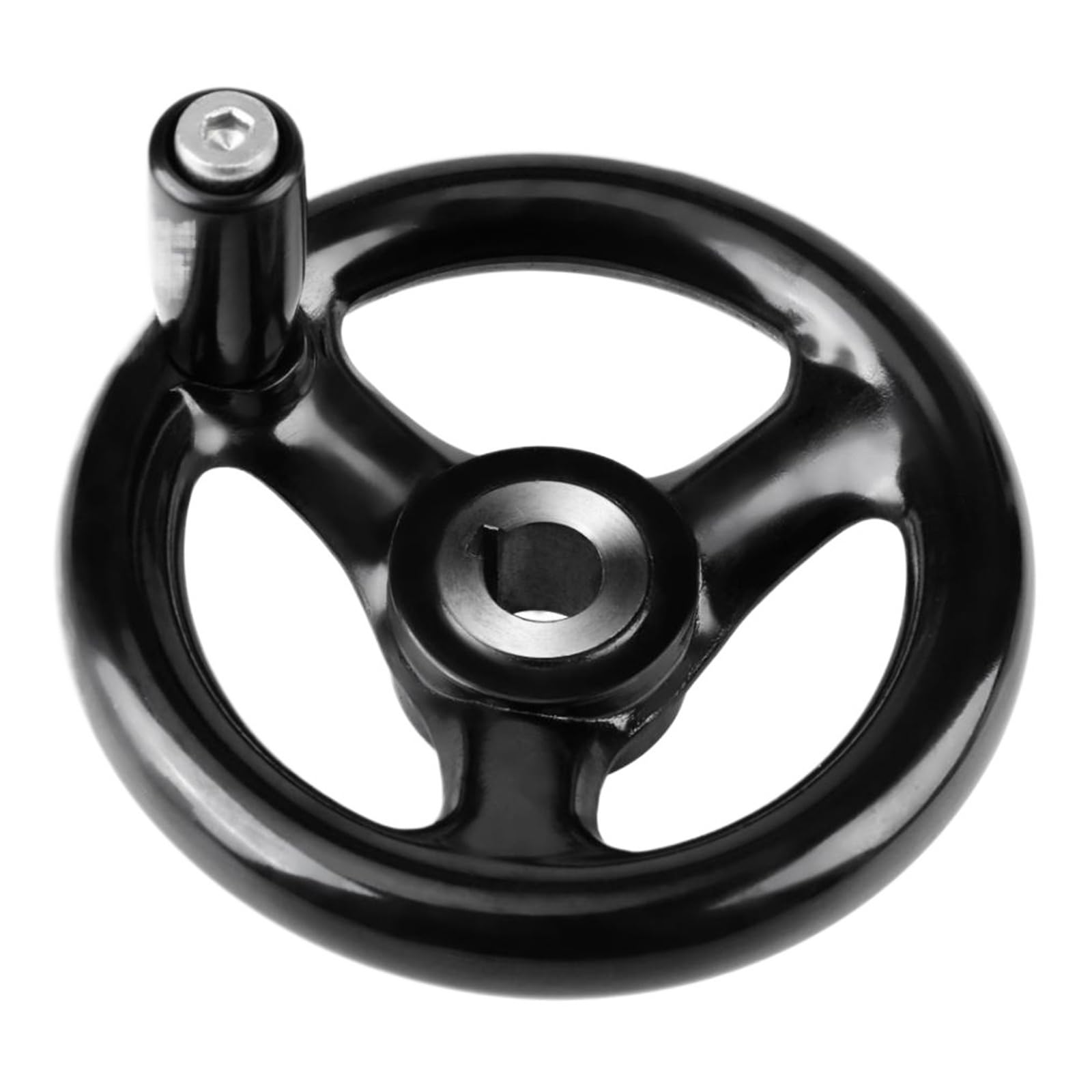 JWSEO Black Hand Wheel Machine Lathe 3D Printer Spoked Hand Wheel Round Three Handwhee 18x200mm 120mm 12x125mm Tool(18x200mm)