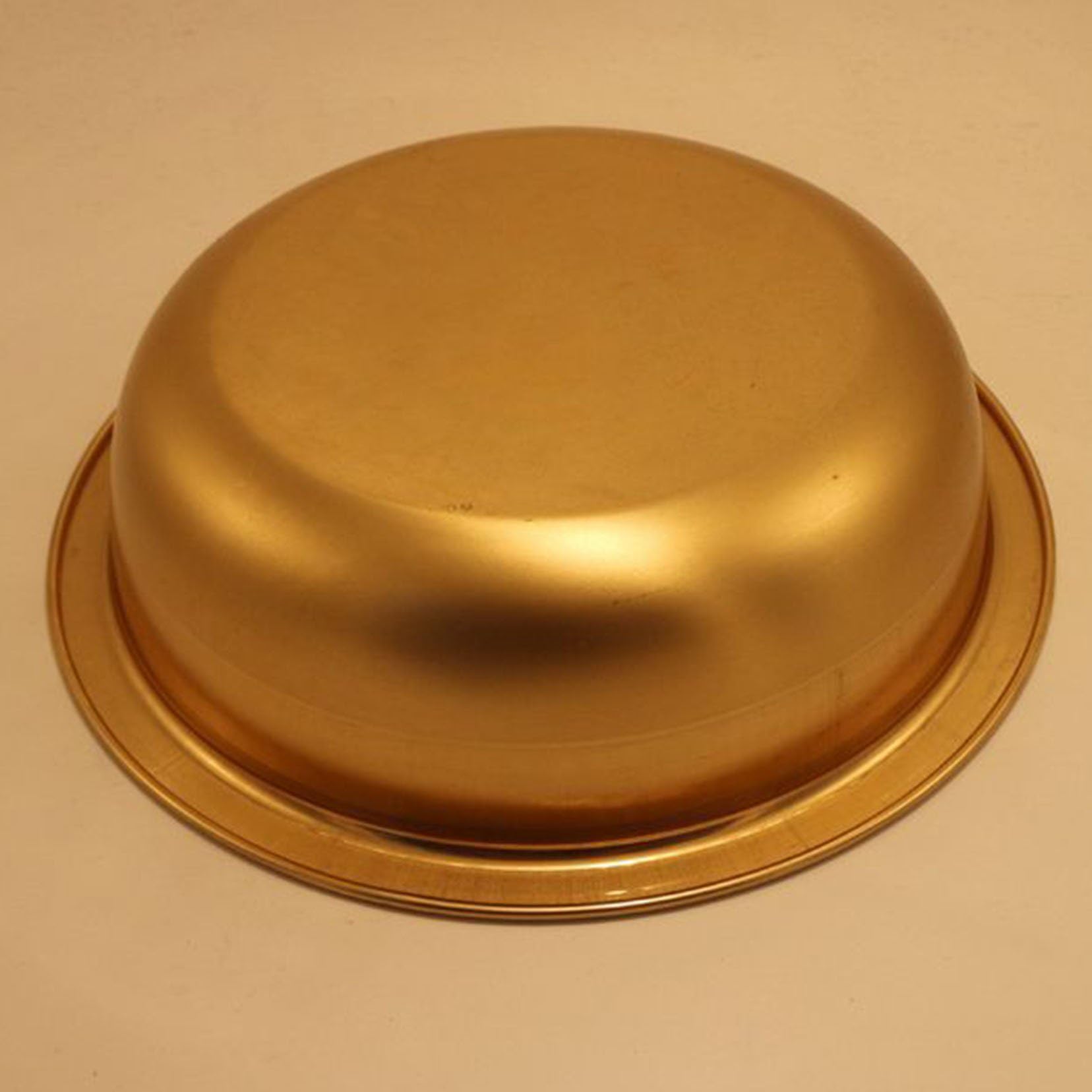 Pileta de cobre puro engrosada dorada, pileta de cocina redonda y grande, pileta de lavado para artículos y regalos de boda, cuenco multiusos para lavar los platos en el hogar 40cm