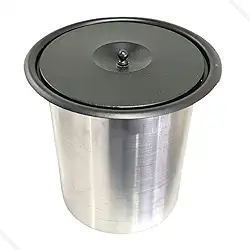 Lixeira De Embutir Inox Para Pia Gourmet 5 Litros Tampa Preta