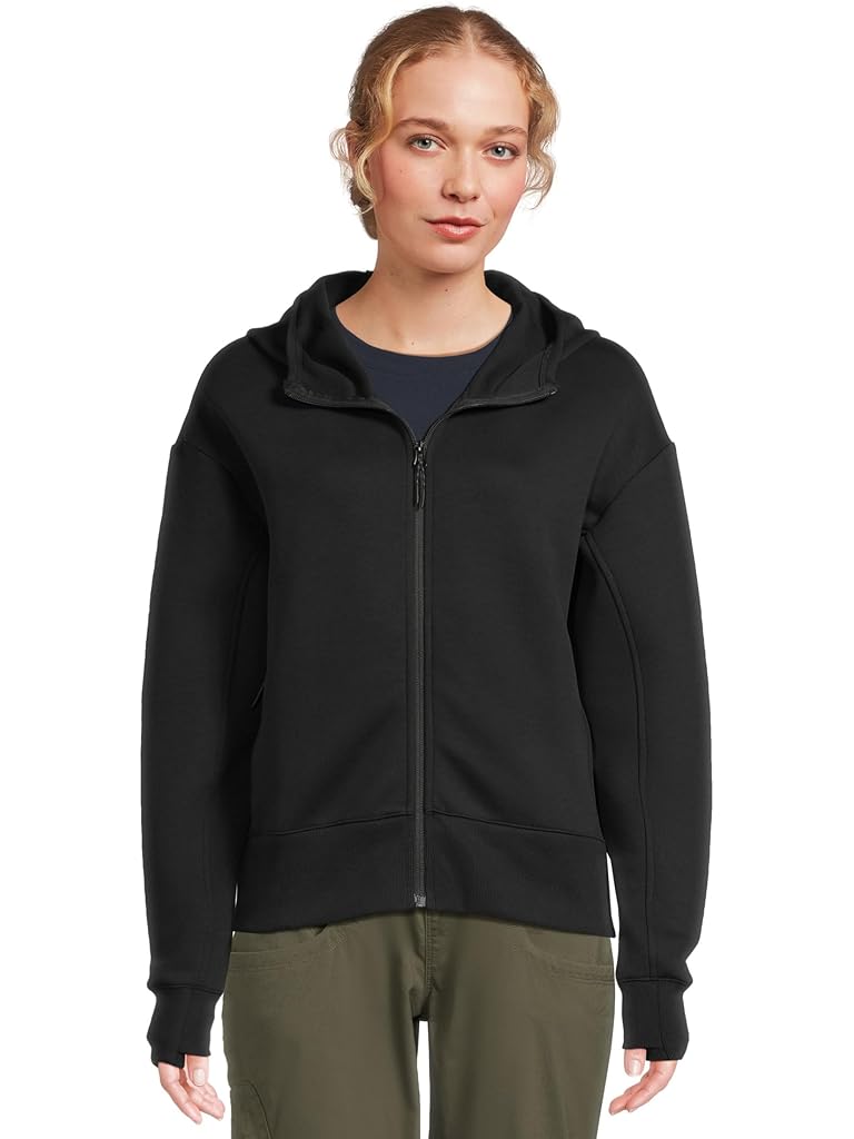 Black L.L.Bean Multisport Full Zip Hooded Sweatshirt