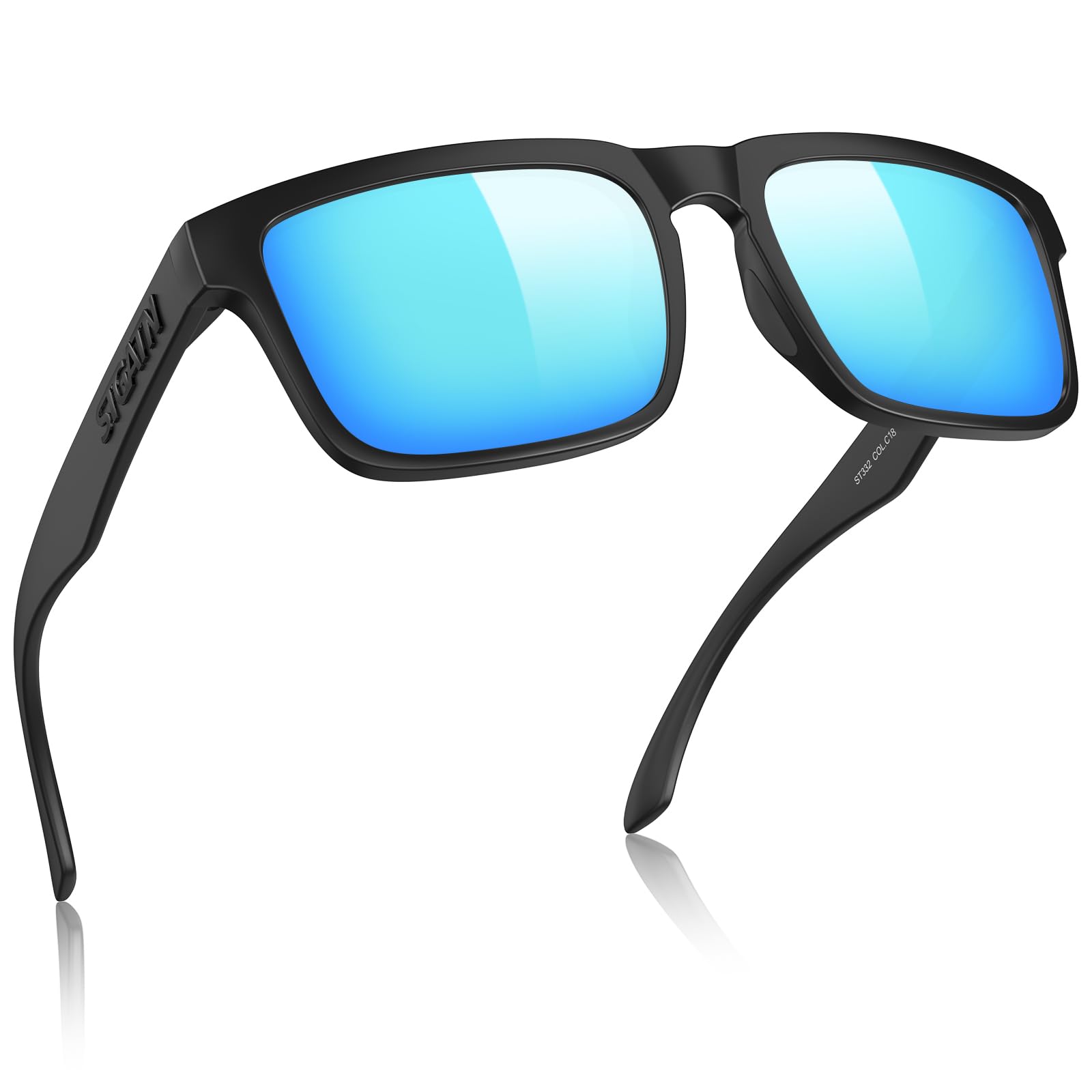 STGATN Big Heads XL Polarised Sunglasses for Men UV Protection, 155MM Mens XXL Wide Oversized Sunglasses for Wide face, TR90 Lightweight Shades for Driving Fishing cycling Sports Category 3