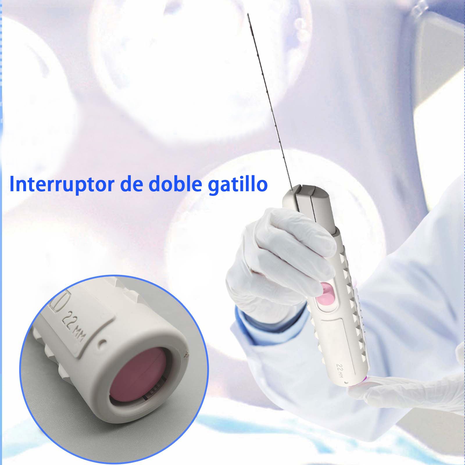 2 Aguja de Biopsia Automática para Mascotas – Aguja de Biopsia Veterinaria para Muestreo de Tejidos Animales, Herramienta de Diagnóstico Eficaz para Toma de Muestras en Mascotas. (16G 1.65mm*100mm)