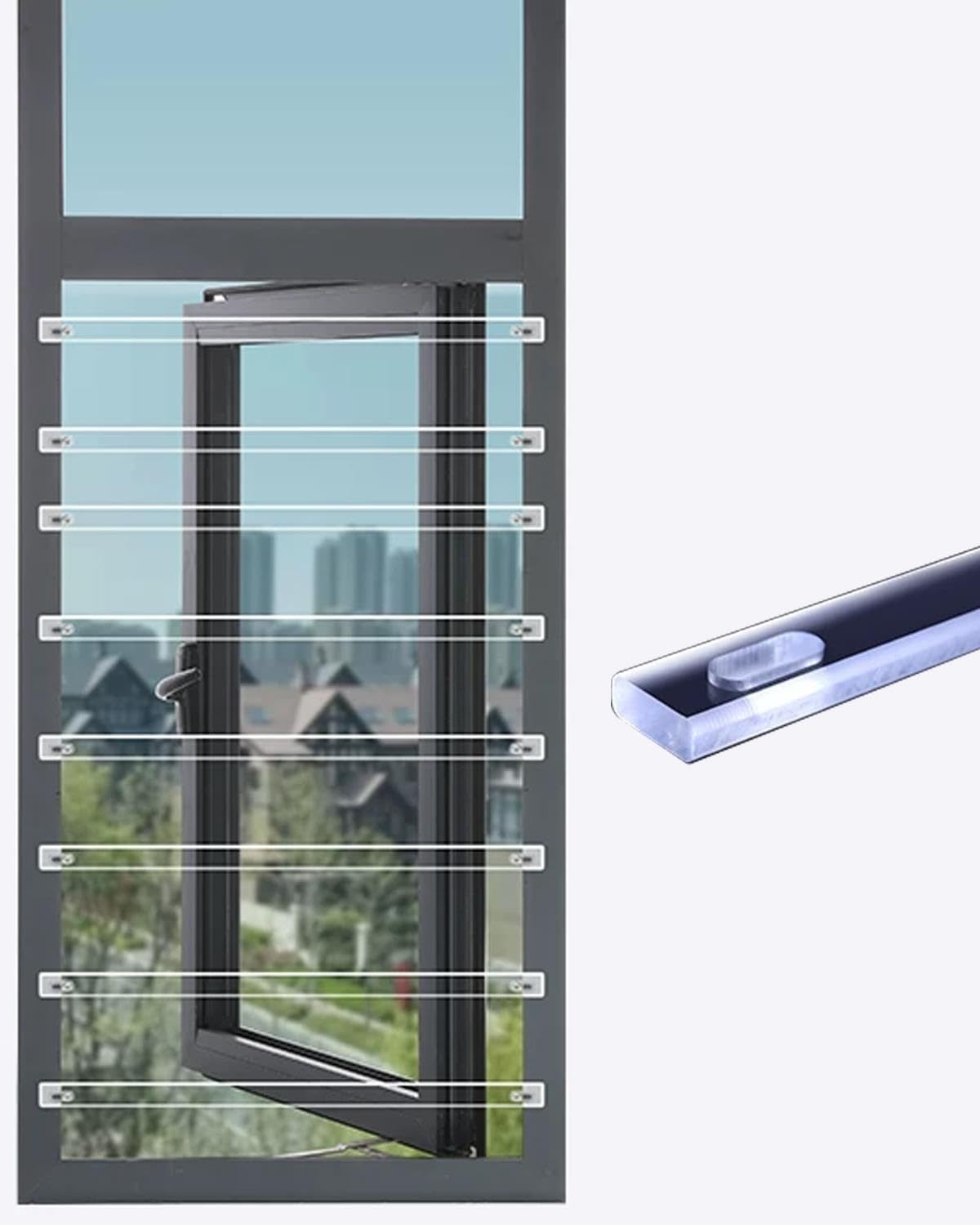 Fenstergitter Einbruchschutz Unsichtbares Sicherheitsgitter