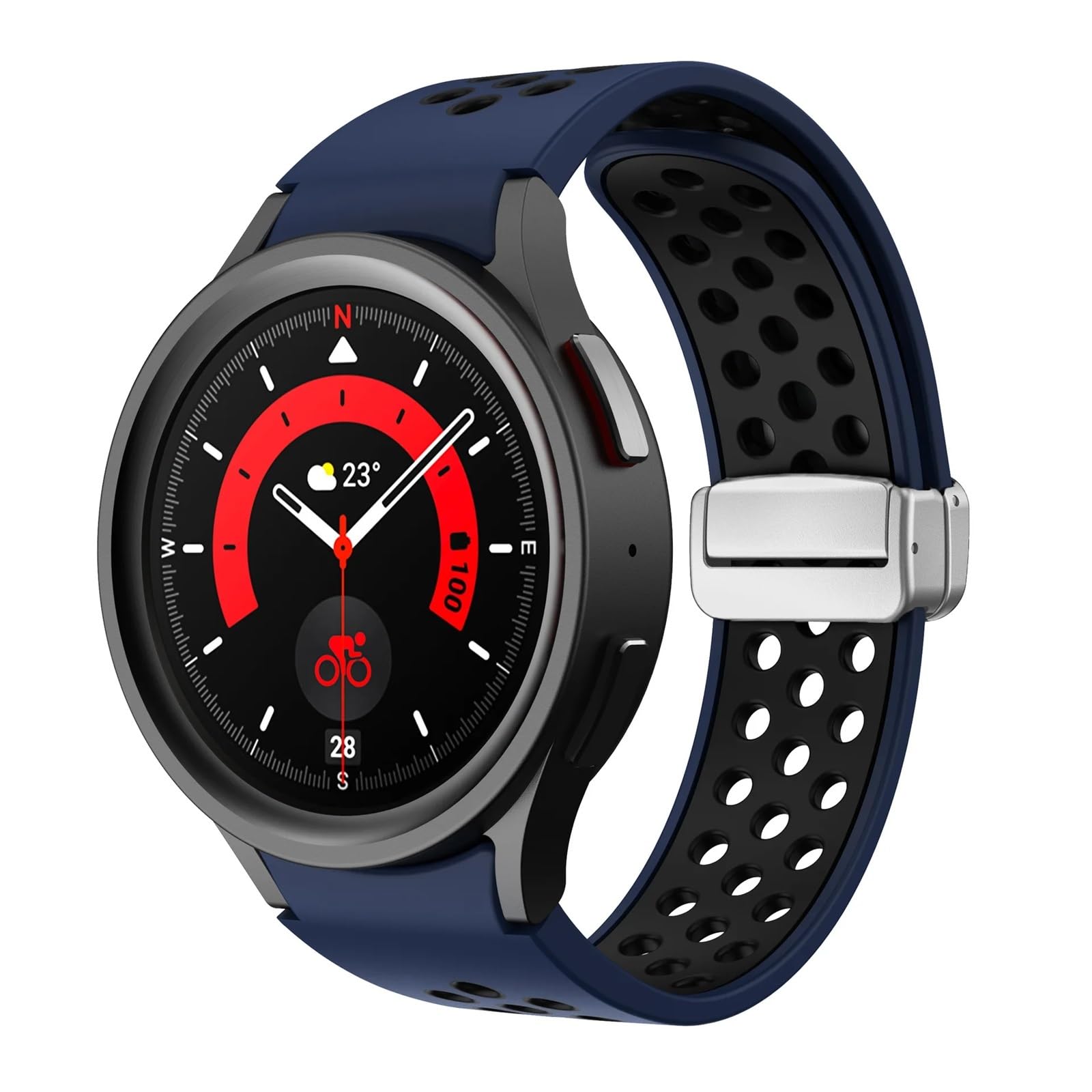 Bracelet en silicone pour Samsung Galaxy Watch 6 Classic 43 mm 47 mm 5Pro 45 mm Bracelet avec boucle magnétique pour Galaxy Watch 6 5 4 40 mm 44 mm bracelets