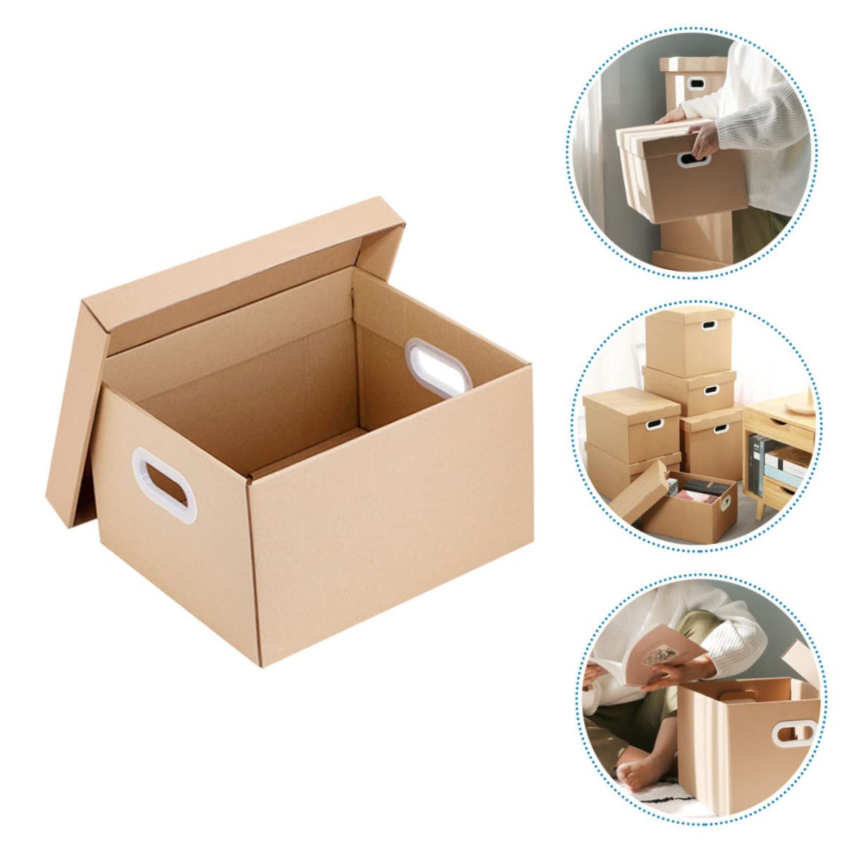 Uonlytech Boîte de Rangement Portable pour Documents Organisateur de Dossiers Classeur à Papier