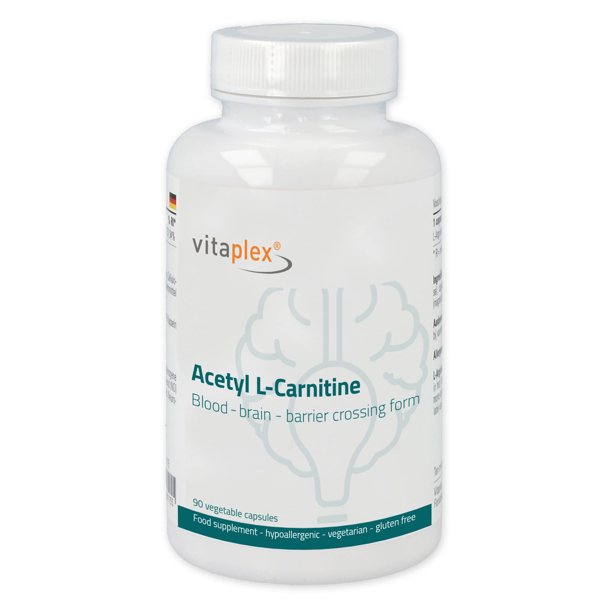vitaplex acetyl l-carnitine Vitaplex Acetyl L-Carnitine Capsules High Dose (500 mg, 90 Tablets) Acetyl-L -Carnitine Complex and Amino Acid Workout Supplement - Carnitine Capsules  with Amino Acids