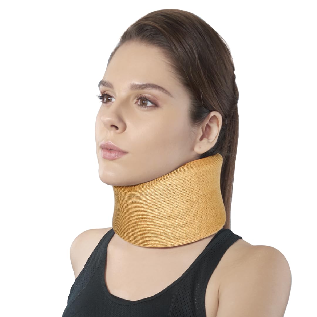 Cervical Collar Soft, Neck Support For Cervical Spine Immobilization & Pain Relief - Large (Beige)