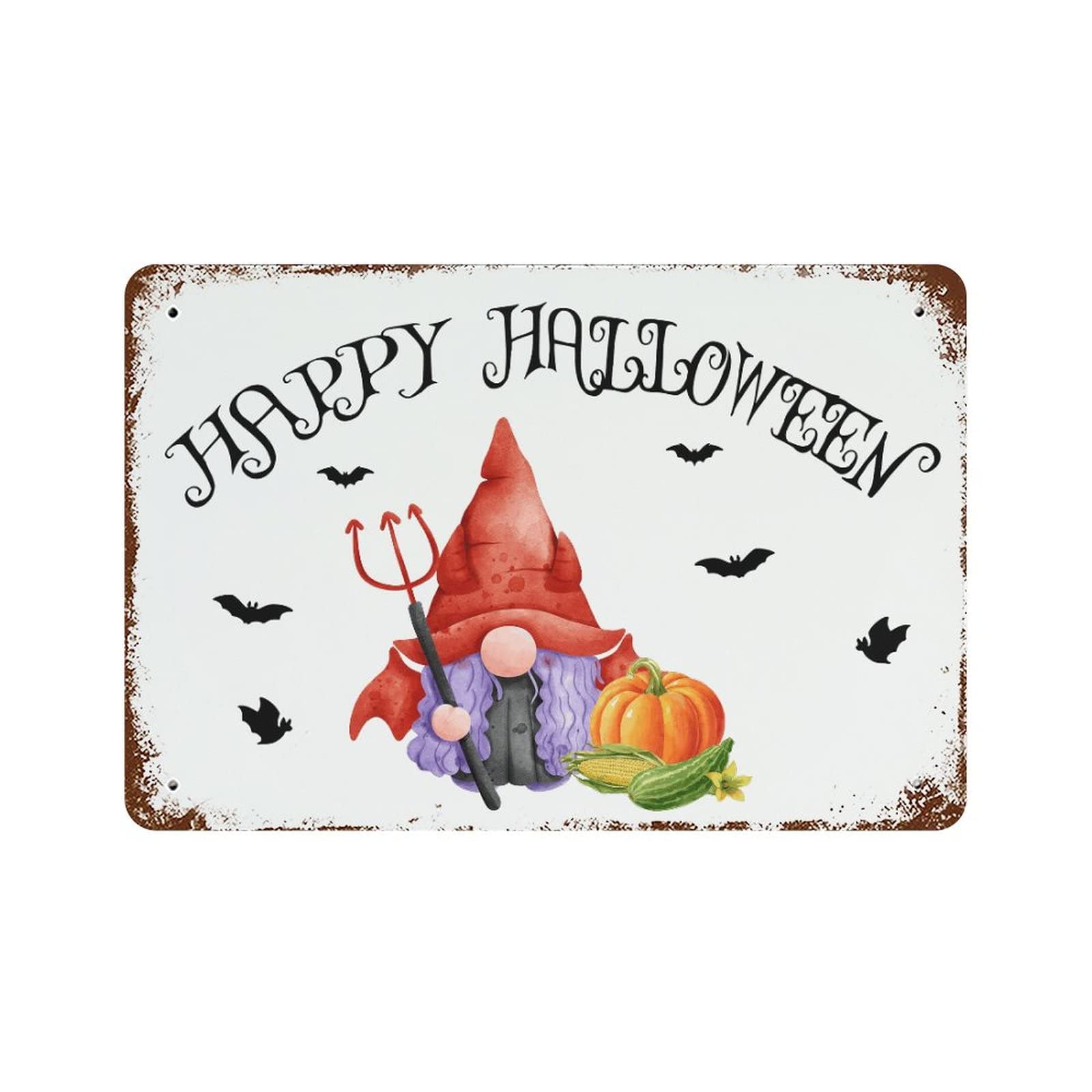 Panneau Happy Halloween métal pour habiller un mur vide sans effort cet automne