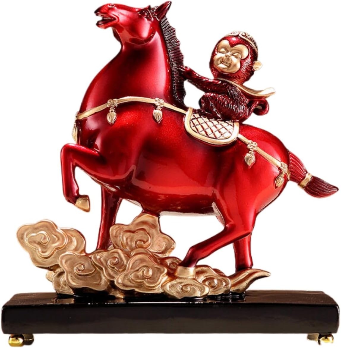 马创意客厅酒柜摆件 Feng Shui Figurine Home Office Decor Chinese Gifts 电视柜装饰客厅乔迁送礼树脂工艺品新中式 8738