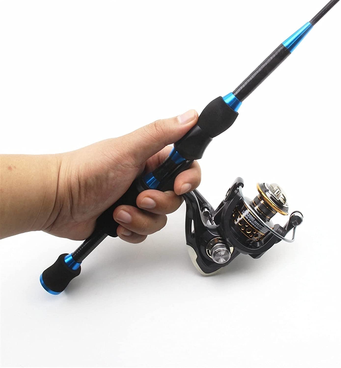 Canne à pêche en Carbone Super Dure, Canne à Lancer pour Gros Jeu, matériel de Canne à pêche de Sport en Plein air pour l'hiver de la Truite du Bar de la Carpe