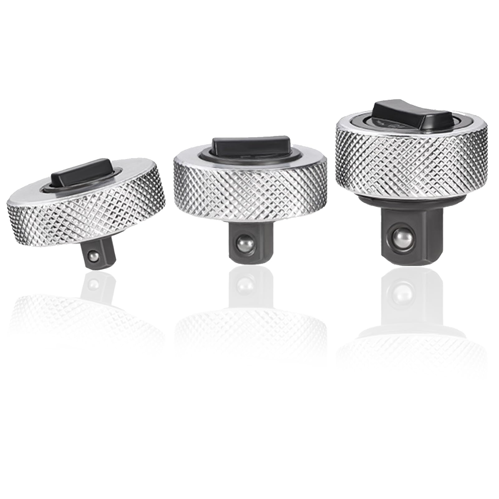 Airuzara 3 Pieces Palm Ratchet Wrench Set Reversible Thumb Wheel Ratchet Wrenches 1/4", 3/8"