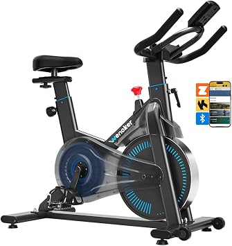 Wenoker Exercise Bike, Magnetic Stationary Bike for Home with APP