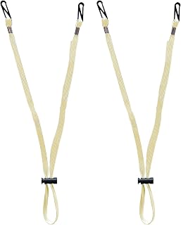 [TRAX SHOP] 後付けのできる帽子用あご紐 2本セット 平紐太さ10ミリ フック式 ハットストラップ 帽子ストラップ | 風で飛ばない 自転車で飛ばない