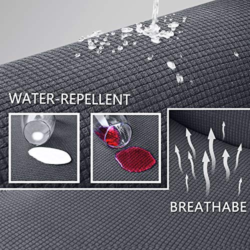 Granbest Premium Water Repellent Recliner Chair Cover High Stretch Jacquard Fabric Recliner Slipcover With Pockets (Recliner, Gray) #TOP2