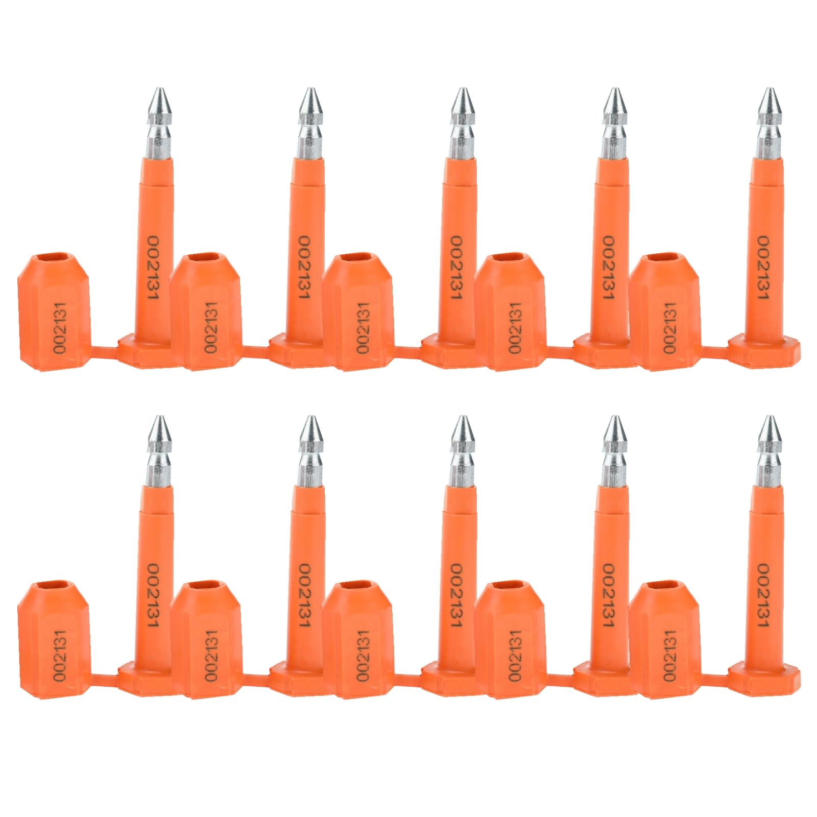 YaeMarine Lot de 50 joints d'expédition avec impression - Numérotation progressive pour conteneurs de chargement et remorques de camion - Orange - Lot de 50 / 100
