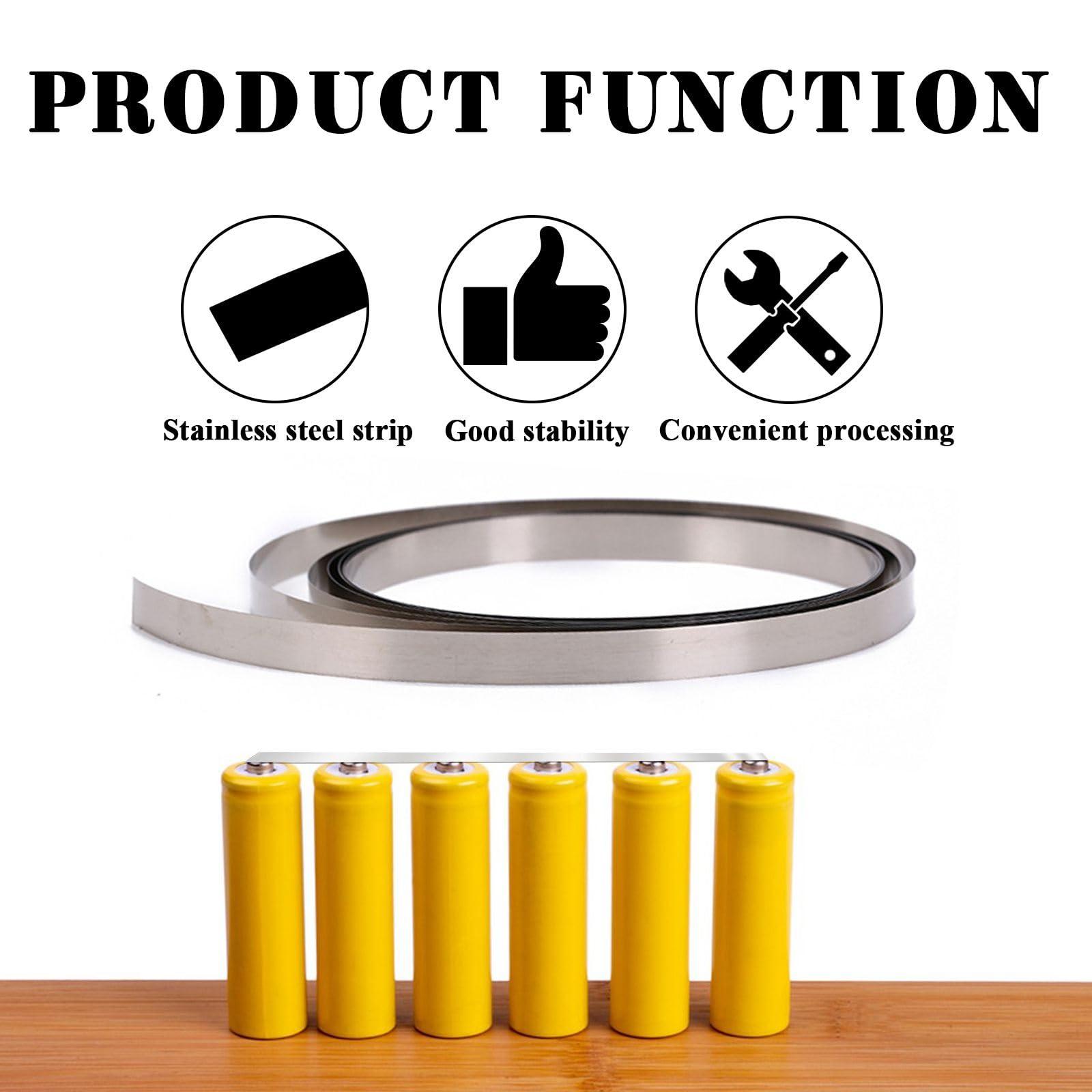 1 Rotolo Nastro di Nickel, 0.15 x 8MM x 10M Nichel Striscia, Piattina Nickel Accessori per Saldatura per Connettere delle Batterie Spot Welding 18650, Nastro Nichelato