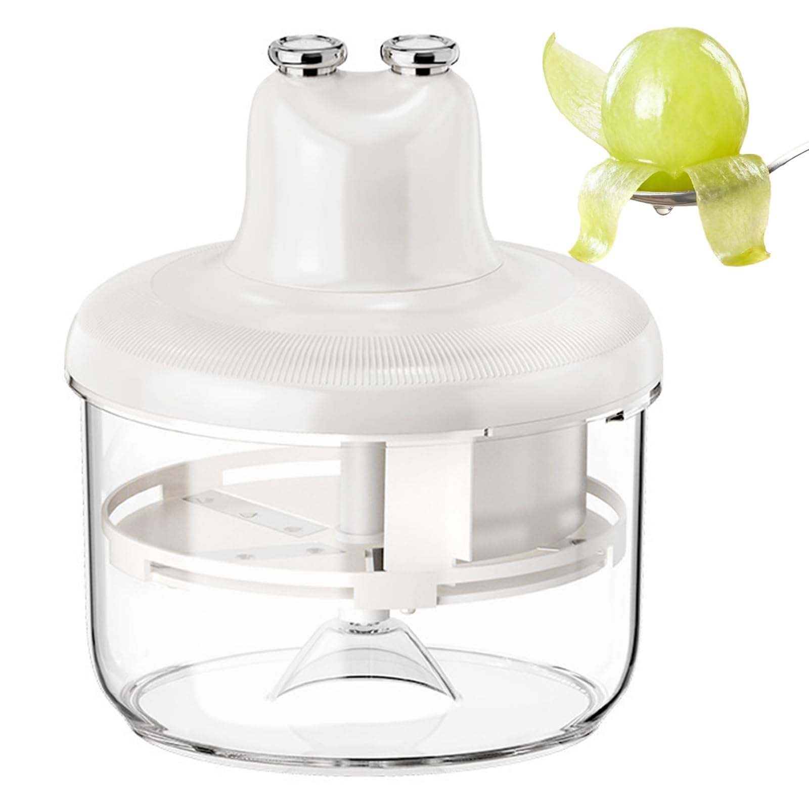 Éplucheur de fruits électrique automatique, sans fil, rechargeable sans fil, opération en une seule pression pour éplucher rapidement les fruits et légumes – Résultats rapides en 10 secondes