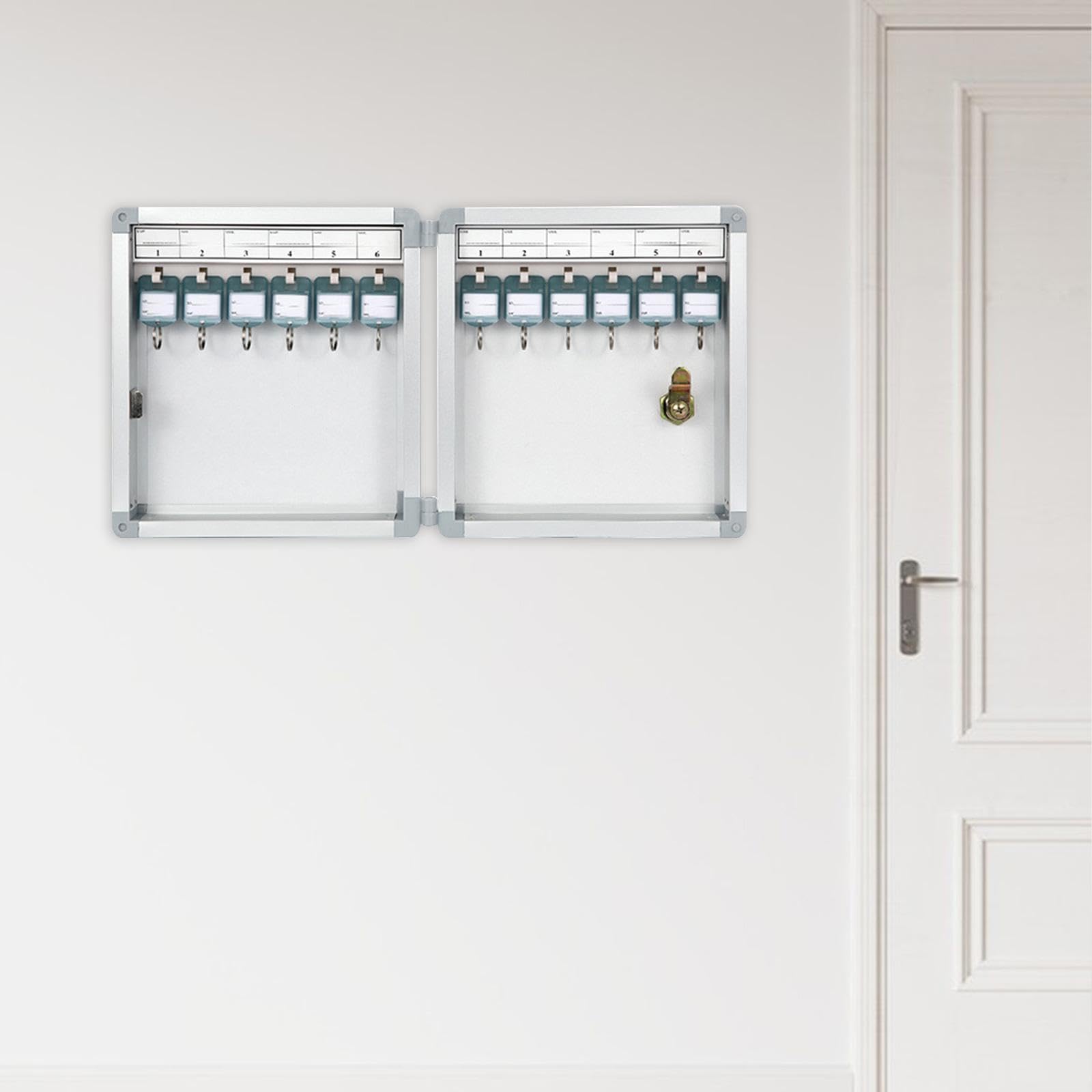 Porte-clés Sécurisé, Rangement pour Clés avec Serrure, Armoire de Rangement, étiquettes à Clés Amovibles, Index, Alliage D'aluminium, Idéal pour L, Position des 12 touches