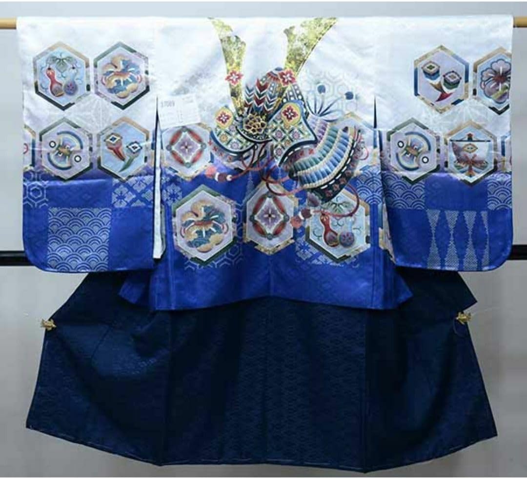 七五三 5歳男の子着物フルセット◇水色系 鷹に富士山◇ngt8348豪華刺繍 