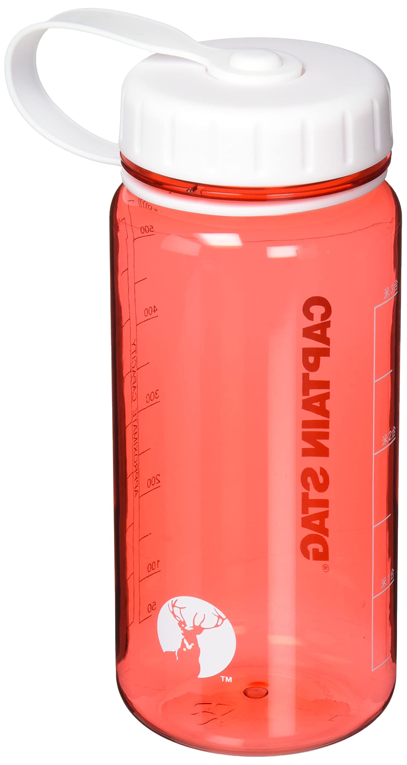 Captain Stag UE-3388 Water Bottle, Sports Bottle, 19.4 fl oz (550 ml), Direct Drinking, Rice Marking, 3.5 Cups, Red