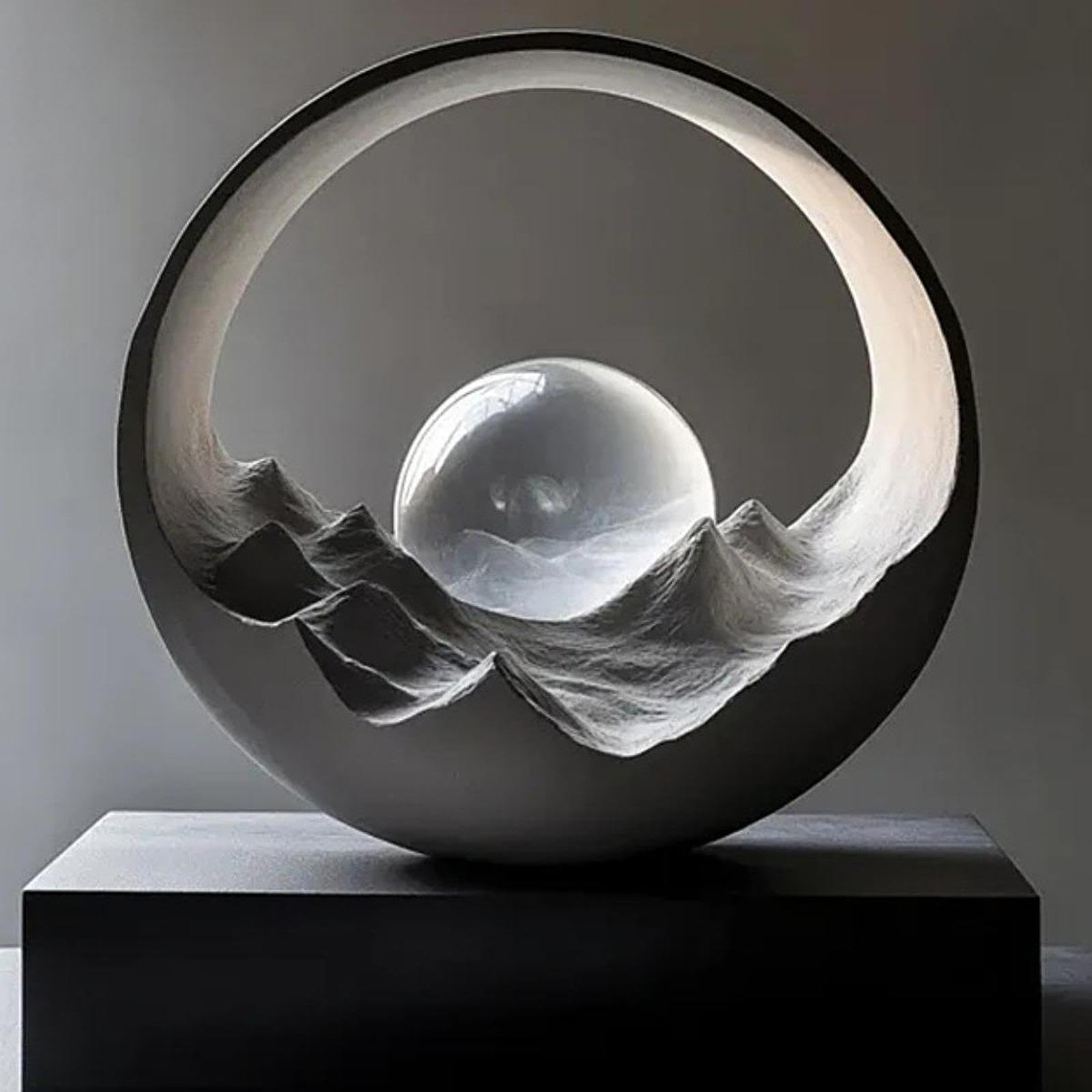 Bola de Desmontable con luz en montaña Dorada, Elegante Adorno de Escritorio para el hogar, Sala de Estar, Regalo de inauguración