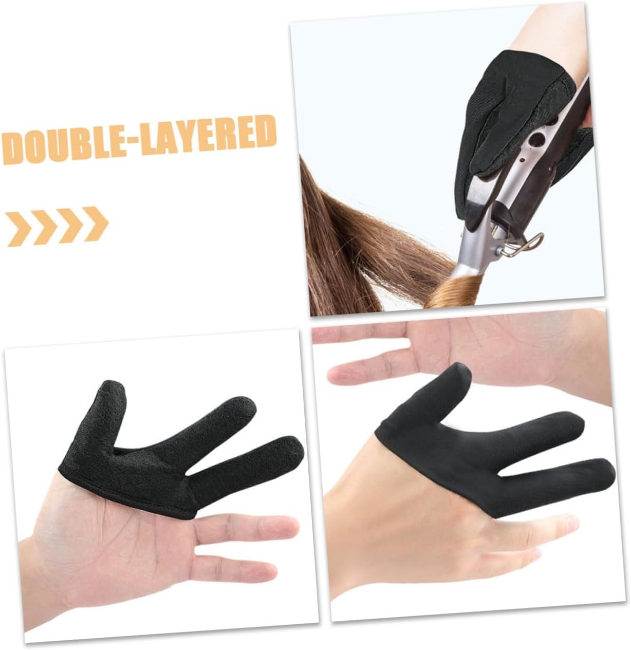 Didiseaon Professional Heat Resistant Hair Styling Glove with Thick Double Insulation for Curling and Straightening Reusable Heat Protection Mitt for Safe Styling