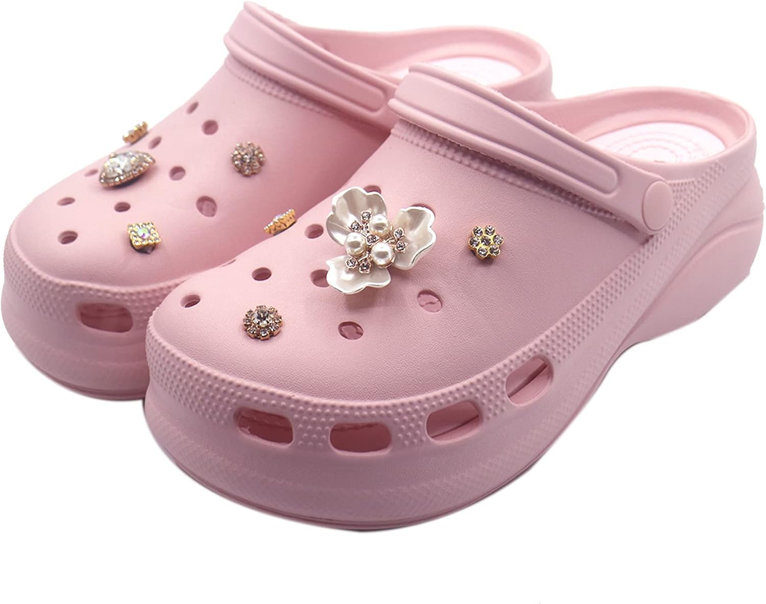 Amazon.co.jp: hotwind Croc Women's Sandals, Thick, High Heels, Clogs, EVA  Material, Flip Flops, Cute, Fashion Sandals, Comfortable Nurse Work Shoes,  1# SYC Pink : Clothing, Shoes \u0026 Jewelry