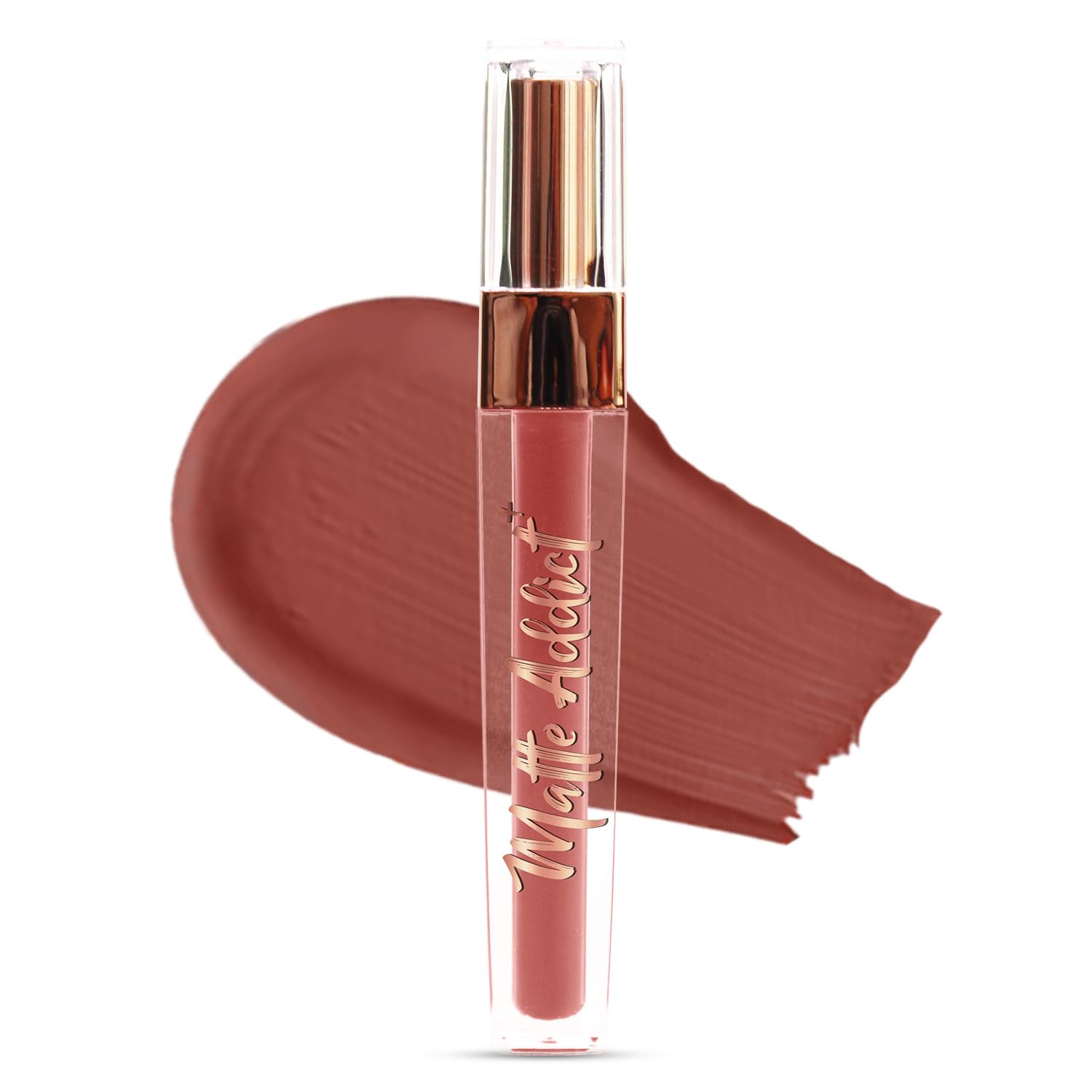 JAQULINE USA Matte Addict Liquid Lipstick | 8Hr Long Lasting | Lightweight | Transfer Proof | Intense Color Payoff | Stunning Matte Finish | Hydrating Formula | Sunlit Beige 03, 3.5ml