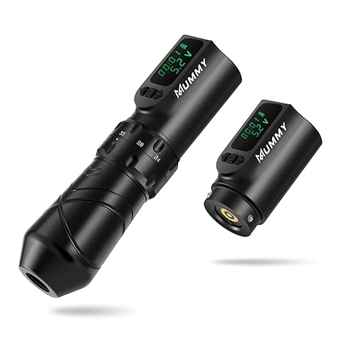 Mummy Anubis - Máquina de tatuaje con 6 tiempos ajustables 2.2, 2.4, 2.8, 3.3, 3.7, 0.165 in 2000 mAh batería (Anubis con batería adicional)