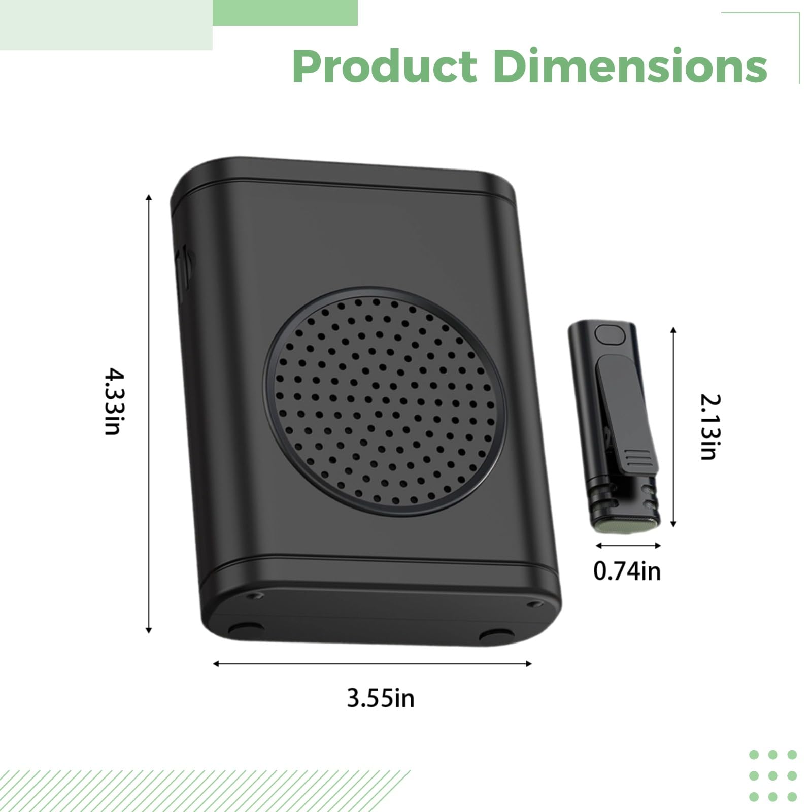 Set microfono wireless clip-on S18 con custodia di ricarica, doppio trasmettitore per insegnanti e presentatori, riduzione del rumore, nero, durata della batteria 24h