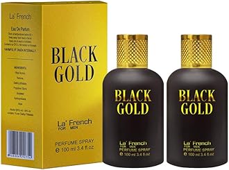 LA' French Black Gold Eau De Parfum - 2 X 100Ml Perfume For Men | Intense Long Lasting Perfume | Premium Fresh Fragrance Scent Edp Spray | Best Gift Perfume For Man And Husband. (Pack 2)
