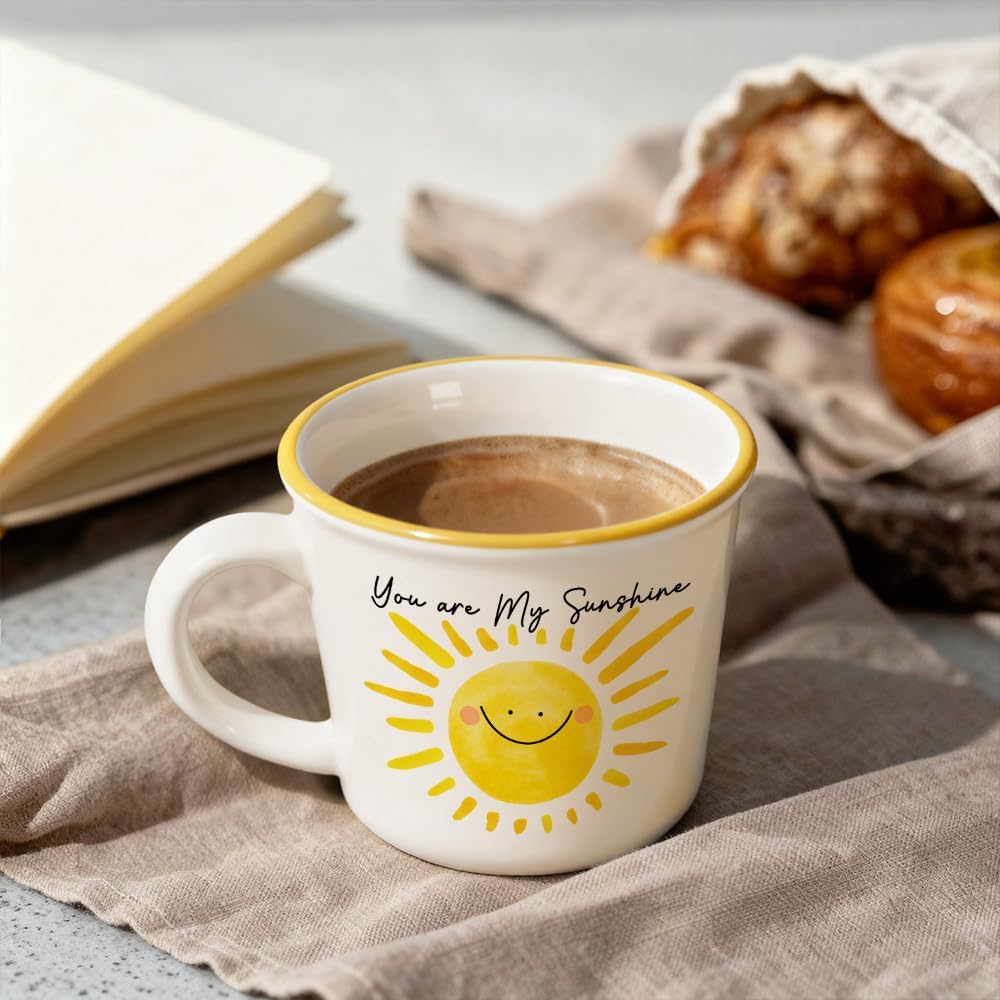 You Are My Sunshine Gifts, Mom Coffee Mug, Sunshine Gifts for Women, Inspirational, Thoughtful, Encouragement Thank You Gift for Women, Funny Mug Gift for Sisters, Daughter, Friends, Coworker 12OZ - Image 2