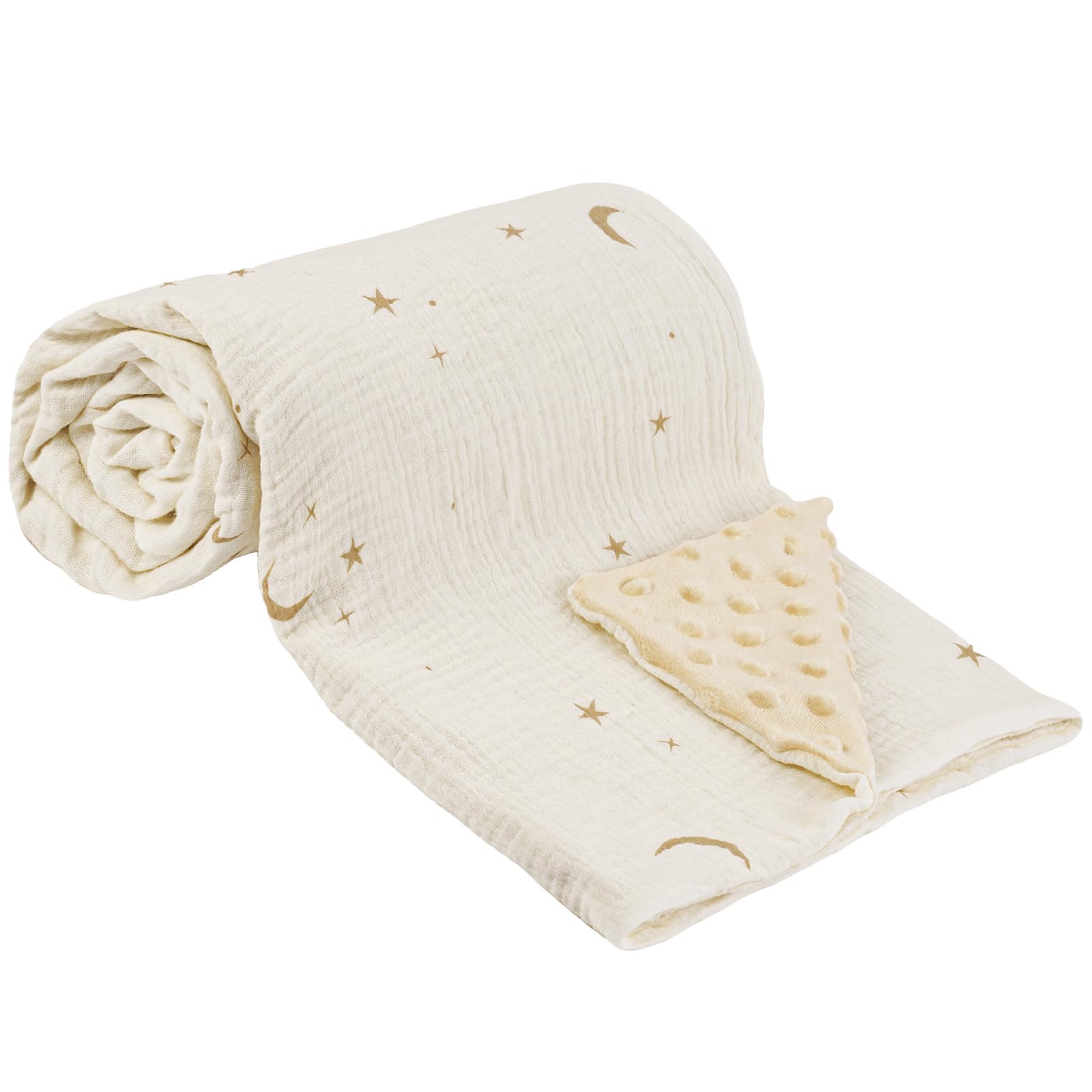 OFFCUP 100% Organic Cotton Muslin Baby Blanket for Newborns, Baby Gifts
