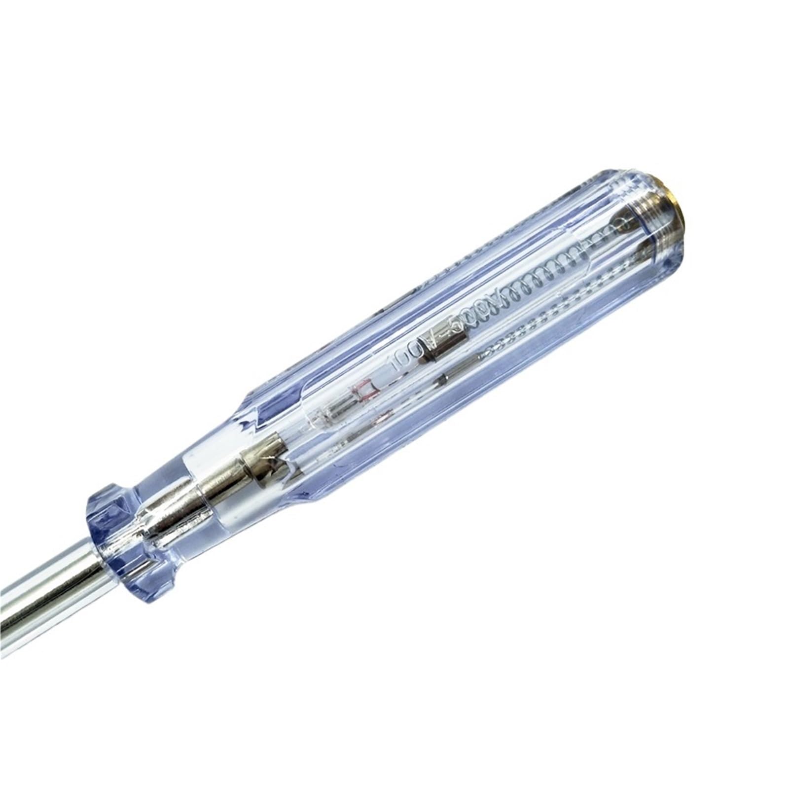 1 tournevis plat à poignée en plastique, testeur de tension CA 100-500 V, testeur d'électricité 4 x 190 mm