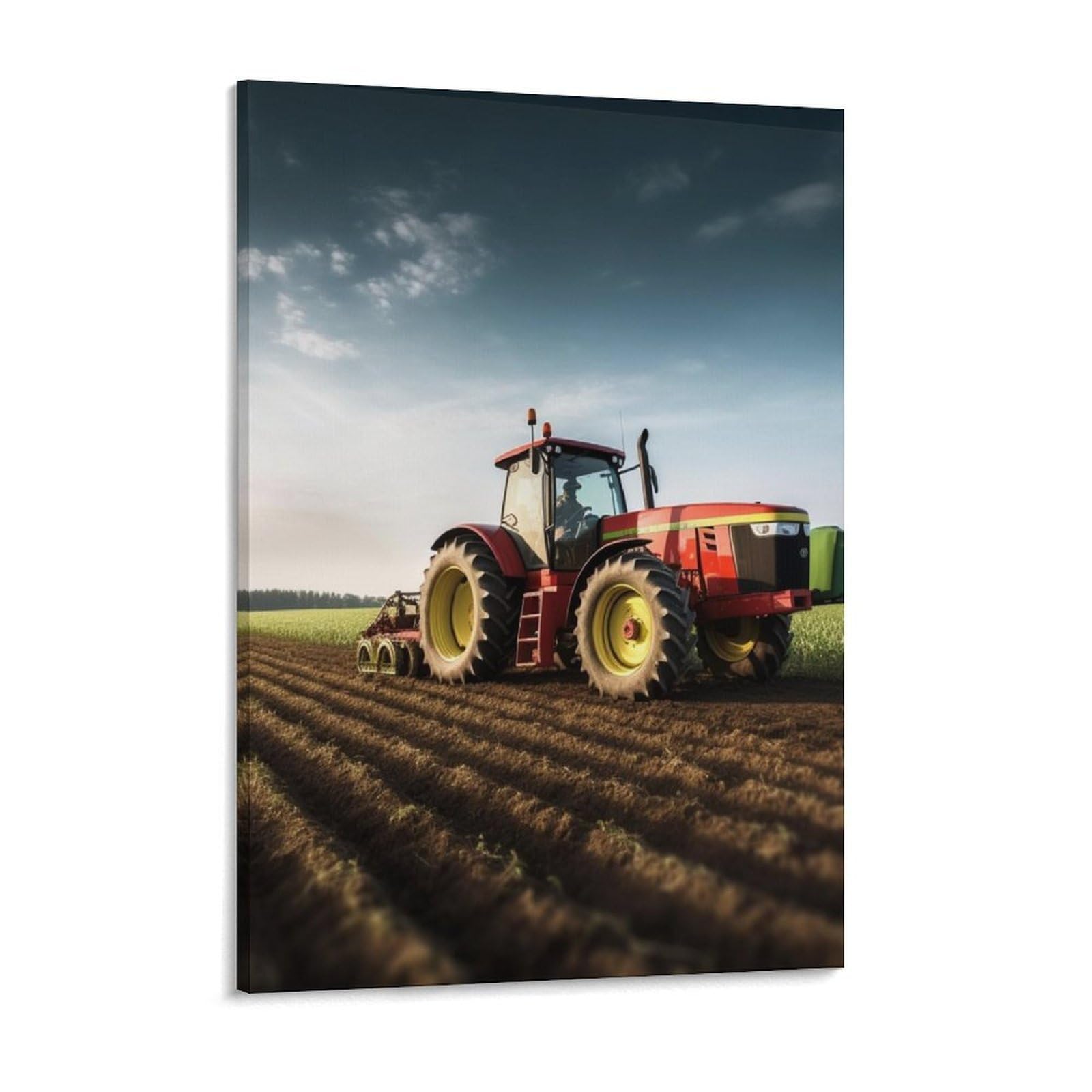 NTVOWPZO Tractor Farm Canvas Wall Art for Bedroom 12x16inch Canvas Prints Artwork for Walls Modern Picture Artwork Painting for Living Room Aesthetic Wall Paintings for Bathroom Kitchen Office Decor