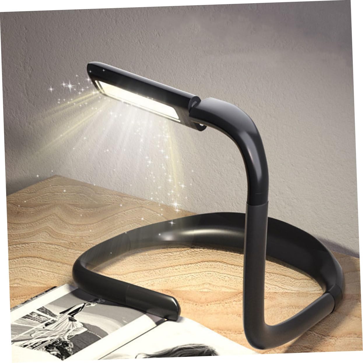 Alipis Lampe de Lecture LED Rechargeable Cou, Éclairage Uniforme et Protégé Yeux Bras Flexible, 3 Couleurs Réglables, Batterie 1800mah, pour Lire Lit