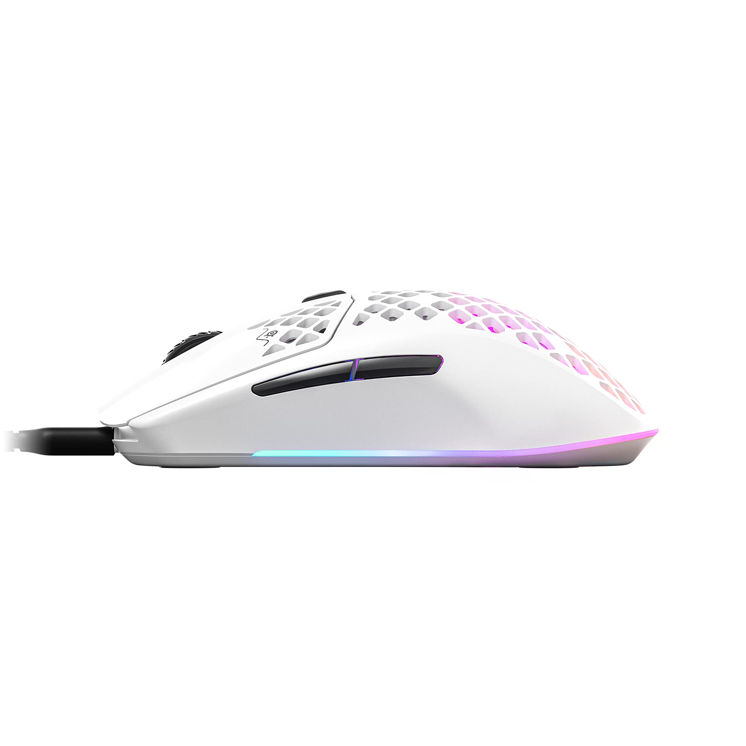 SteelSeries Aerox 3 - Souris gaming RGB perforée - Conception étanche ultralégère - Capteur optique TrueMove Core 8 500 DPI - Snow