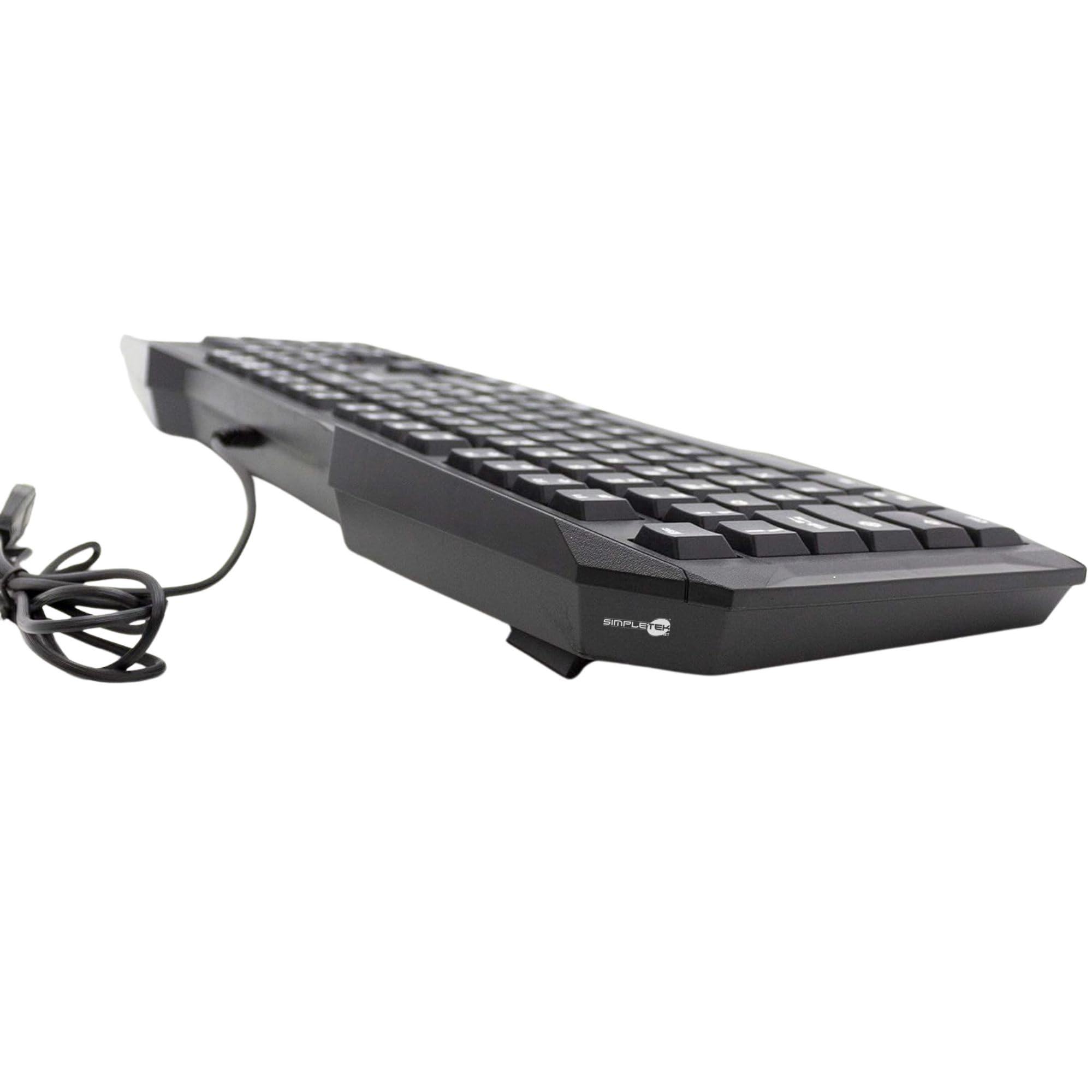 SIMPLETEK - Kit Gaming Mouse & Tastiera Anti-Ghosting RGB | QWERTY Layout Italiano | Mouse 3200 DPI Programmabile
