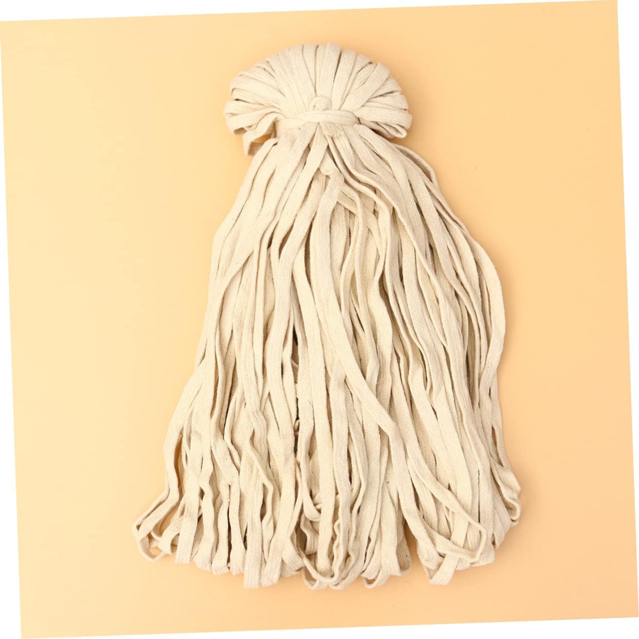 DOITOOL 1roll Wide Cotton Rope for Crafts Hollow Design Strong and Lightweight Multi-Functional Use for Costumes Bags and Decorations Beige