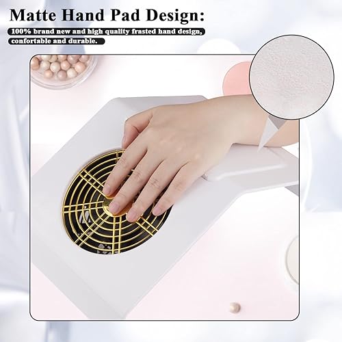 Miniatura 6 de Colector de polvo de uñas pequeño, colector de polvo de uñas para uñas acrílicas, ventilador de polvo de uñas de 40 W, limpiador de uñas para